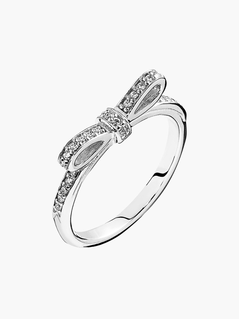 Sparkling Bow Stacking Ring